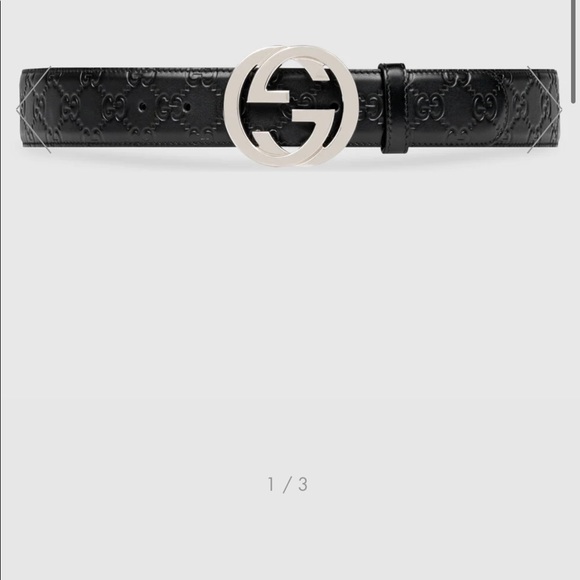 Gucci Signature leather belt Brand new never worn black - Picture 4 of 7